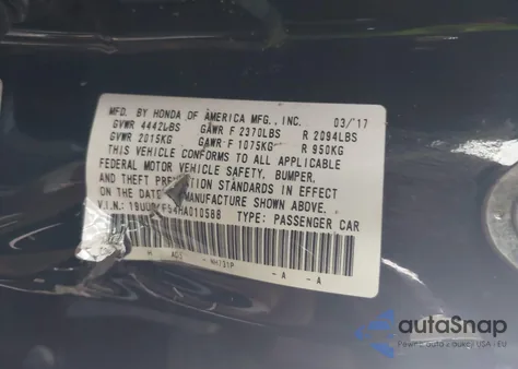 2017 Acura Tlx Technology Package z USA, uszkodzony, nr VIN 19UUB1F54HA010588